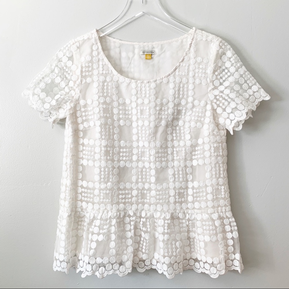 ANTHROPOLOGIE Leifsdottir Lacepane Blouse Sz 6